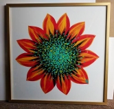 Floated Canvas Flower